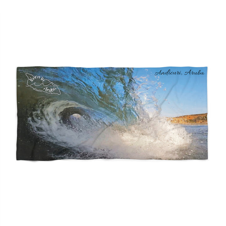 Born in Aruba ~ Andicuri wave towel • Original island photography