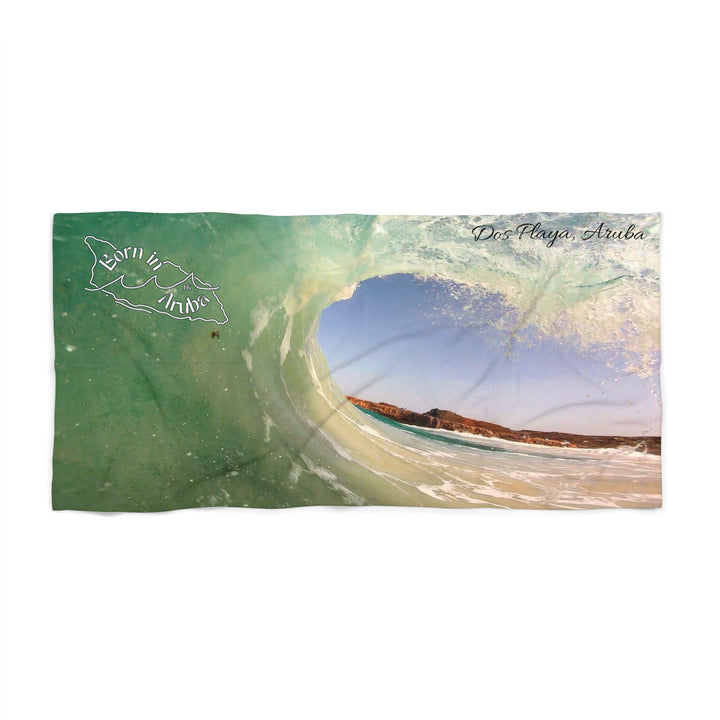Born in Aruba ~ Dos playa wave towel • Original island photography