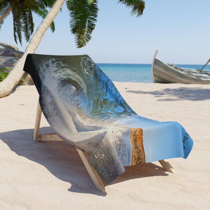 Born in Aruba ~ Andicuri wave towel • Original island photography