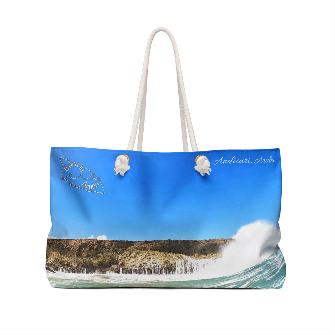 Born in Aruba ~ Andicuri weekender bag • Original island photography