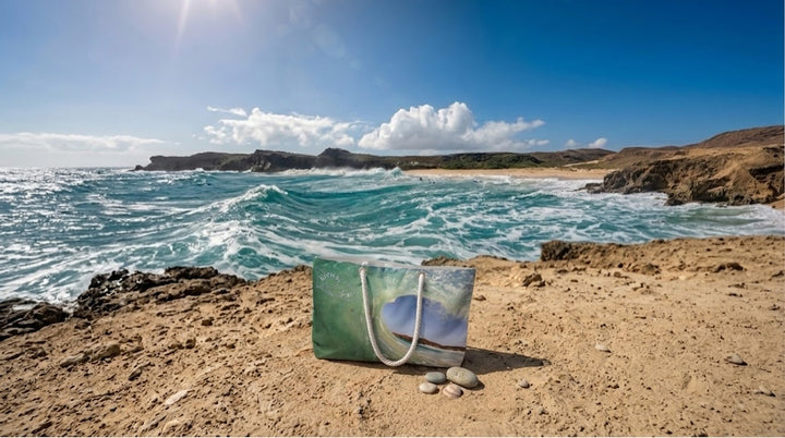 Born in Aruba ~ Dos playa weekender bag • Original island photography