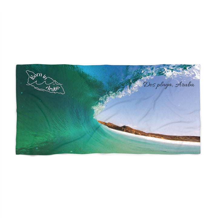 Born in Aruba ~ Dos playa wave towel • Original island photography
