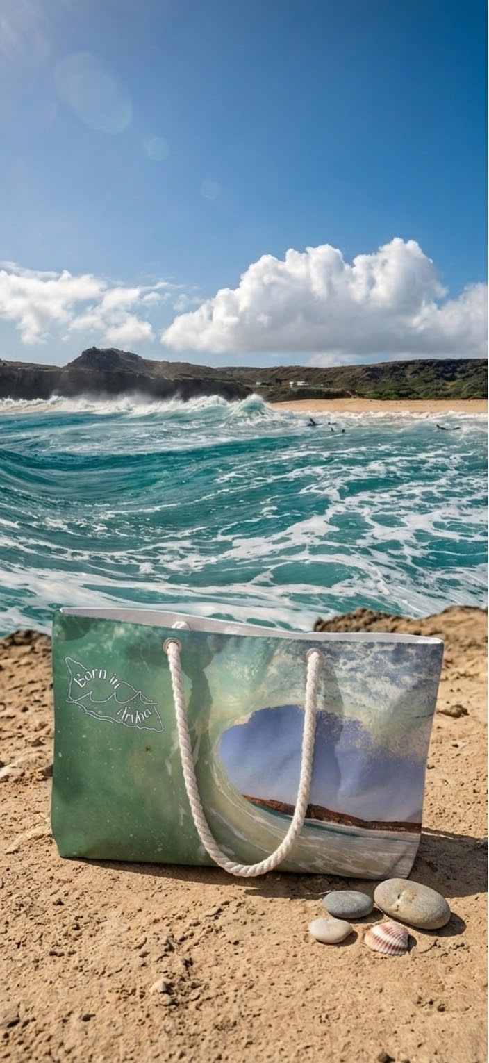 Born in Aruba ~ Dos playa weekender bag • Original island photography